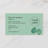 緑青鮮やか花はっきりした柄 名刺 (正面)