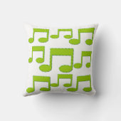 緑音楽はテーマの枕クッションに注意します クッション (裏面)