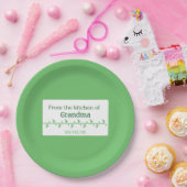 緑食糧ラベル ペーパープレート (パーティー)