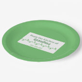 緑食糧ラベル ペーパープレート (アングル)