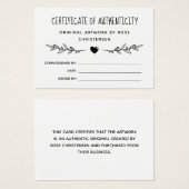 緑魅力的の真正性証明書 (正面&裏面)