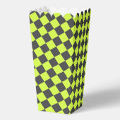 緑鮮やかと灰色のダイアモンド市松模様にパターン フェイバーボックス (裏面)