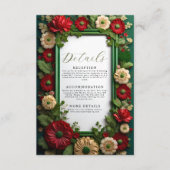 緑鮮やかの王室の花束詳細エンクロージャカード エンクロージャーカード (正面)