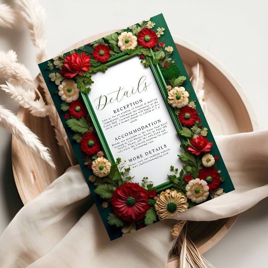 緑鮮やかの王室の花束詳細エンクロージャカード エンクロージャーカード