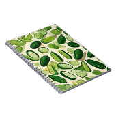 緑鮮やかの野菜パターン ノートブック (右側)