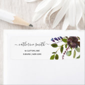 緑鮮やかフローラの葉の水の色アドレス ラベル (インサイチュ)