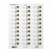 緑鮮やかフローラの葉の水の色アドレス ラベル (フルシート)