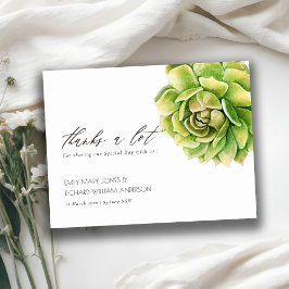 緑鮮やか水色多肉多肉有難 ポストカード