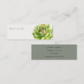 緑鮮やか水色多肉質アドレス スキニー名刺 (正面/裏面)