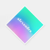 緑鮮やか紫抽象芸術グラデーション名 スタンダードランチョンナプキン (角)