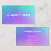 緑鮮やか紫抽象芸術グラムブシン 名刺 (正面/裏面)