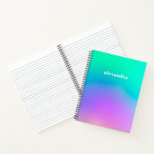 緑鮮やか紫抽象芸術Unicornグラデーション ノートブック (内部)