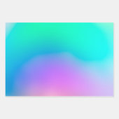 緑鮮やか紫抽象芸術Unicornグラデーション ラッピングペーパーシート (正面)