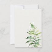 緑鮮やか金ゴールド水色シダ披露宴 招待状 (裏面)