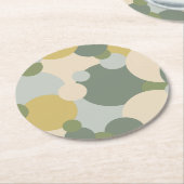 緑黄分子紙コースター ラウンドペーパーコースター (アングル)