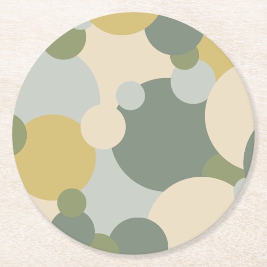 緑黄分子紙コースター ラウンドペーパーコースター (正面)