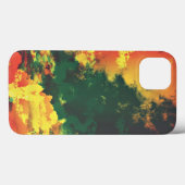 緑黄色の赤い雲の抽象的なデジタルアートデザイン Case-Mate iPhoneケース (裏面 (横))