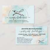 緑黄色サークルパン屋ケーキメーカー 名刺 (正面/裏面)