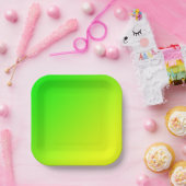 緑黄色勾配 ペーパープレート (パーティー)