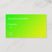 緑黄色勾配 名刺 (裏面)