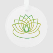 緑黄蓮の花 オーナメント (裏面)