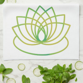 緑黄蓮の花 キッチンタオル