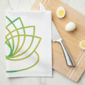 緑黄蓮の花 キッチンタオル (四つ折り)