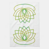 緑黄蓮の花 キッチンタオル (縦)