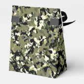 緑黒クリーム迷彩柄プリント フェイバーボックス (裏面サイド)