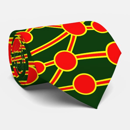 緑003300上の多くの道路II赤と黄色 ネクタイ (ロール)