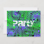 緑10代のな男の子のバースデーパーティ招待状 招待状 (正面)