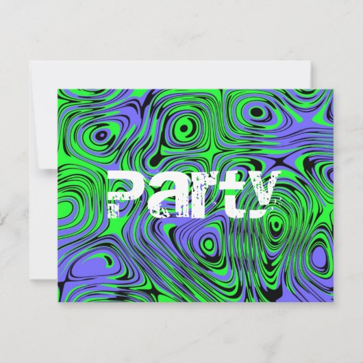 緑10代のな男の子のバースデーパーティ招待状 招待状 (正面)