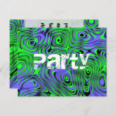 緑10代のな男の子のバースデーパーティ招待状 招待状 (正面/裏面)