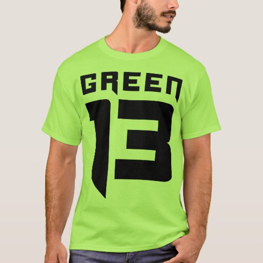 緑13のロゴ(緑) Tシャツ (正面)