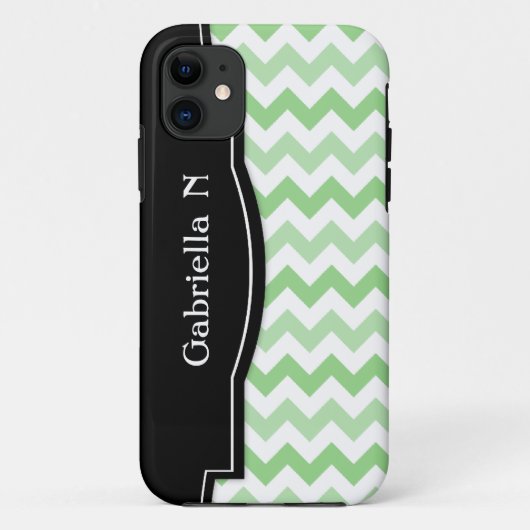 緑2トーンシェブロンブラックフレームiPhone 5ケース Case-Mate iPhoneケース (裏面)