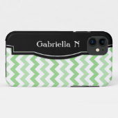 緑2トーンシェブロンブラックフレームiPhone 5ケース Case-Mate iPhoneケース (裏面(横))