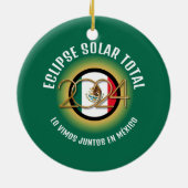 緑2024トータル太陽のECLIPSEメキシコ セラミックオーナメント (裏面)