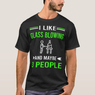 緑3人ガラス吹きガラス製ガファー Tシャツ