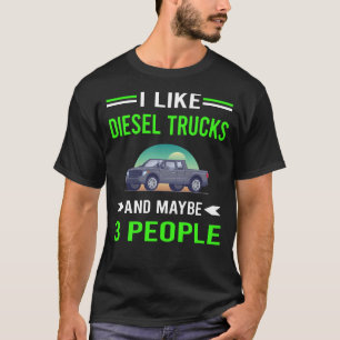 緑3人ディーゼル車トラック Tシャツ