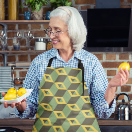 緑3D正方形 エプロン