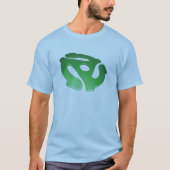 緑3D 45 RPMアダプタ Tシャツ (正面)