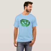 緑3D 45 RPMアダプタ Tシャツ (正面フル)
