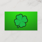 緑4の葉のクローバー 名刺 (裏面)