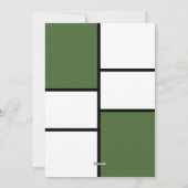 緑5フォトモダンコラージクリスマス シーズンカード (裏面)