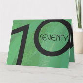緑70十年の誕生日 カード (正面)