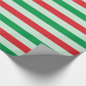 緑|の赤|の真新しくストライプのでパターン（の模様が）あるな紙 ラッピングペーパー (角)