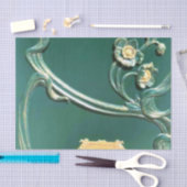 緑，アールヌーボー，ベルエポック，木工品，ヴィンテージ, 薄葉紙 (クラフト)