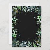 緑|ウッドランド|水彩卒業パーティー 招待状 (裏面)