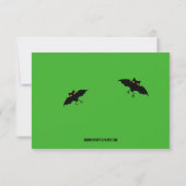 緑/オレンジカボチャ – 3x5ハロウィーン招待状 招待状 (裏面)