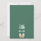 緑&オレンジ水色ベビーバプテスマ 招待状 (裏面)